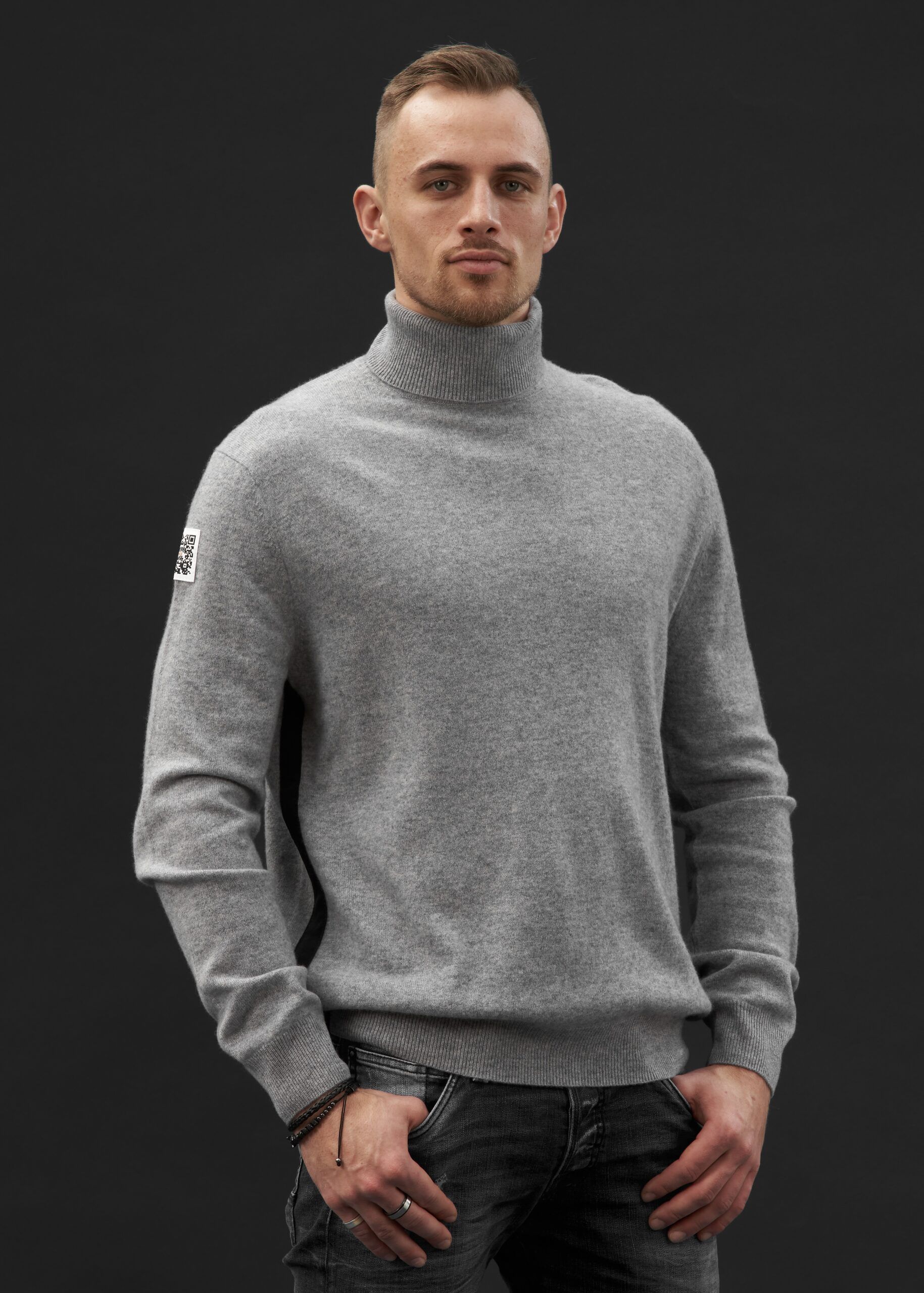 Cashmere-Rollkragenpullover Statement | Grau