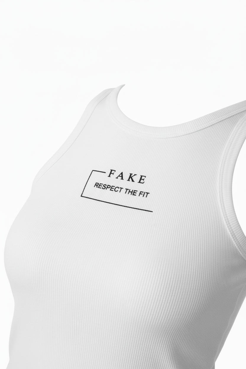 RESPECT THE FIT - CROPPED TOP - WEIß